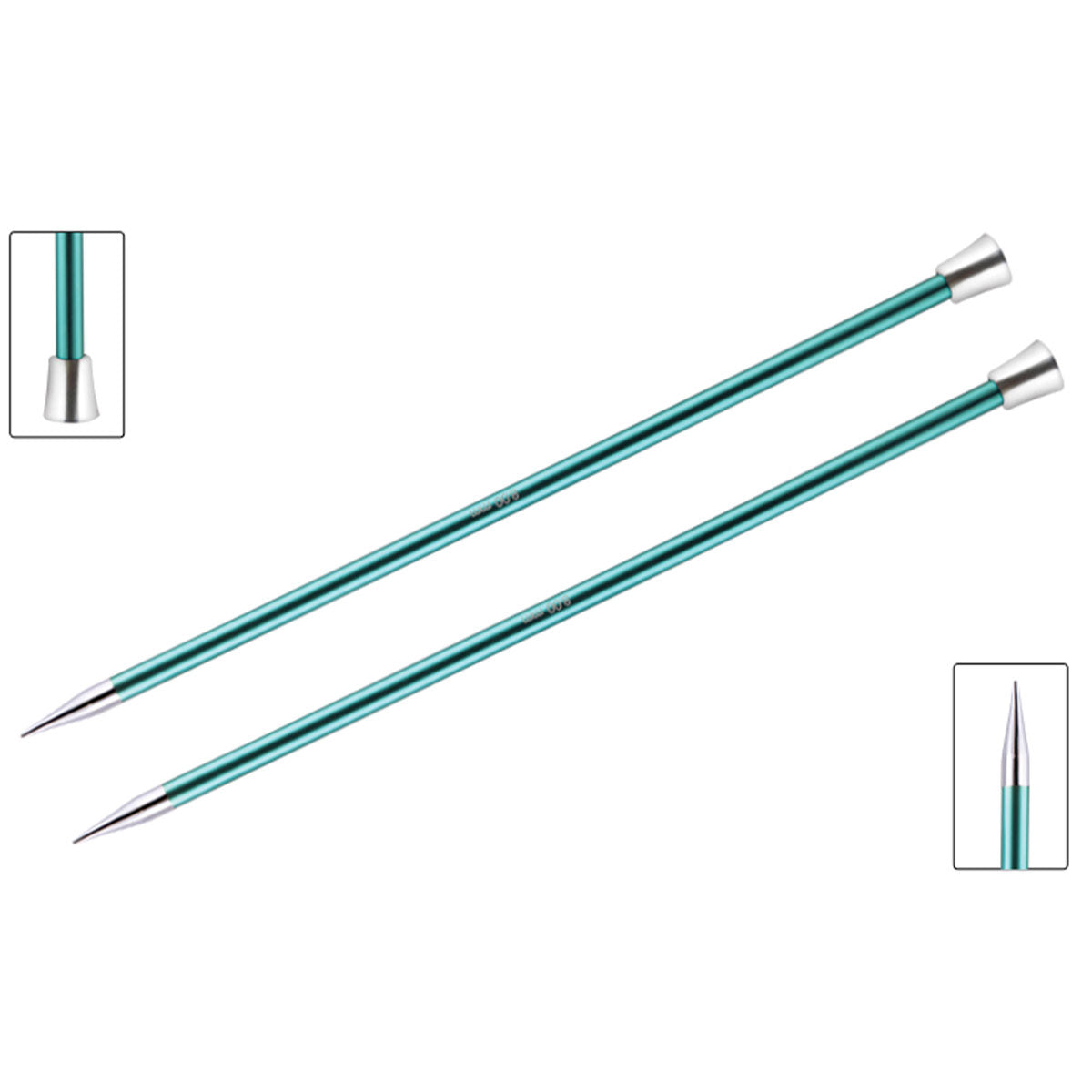 KnitPro Zing Single Pointed Needles - US 11 (8.0mm) - 14" Emerald - Extra Image
