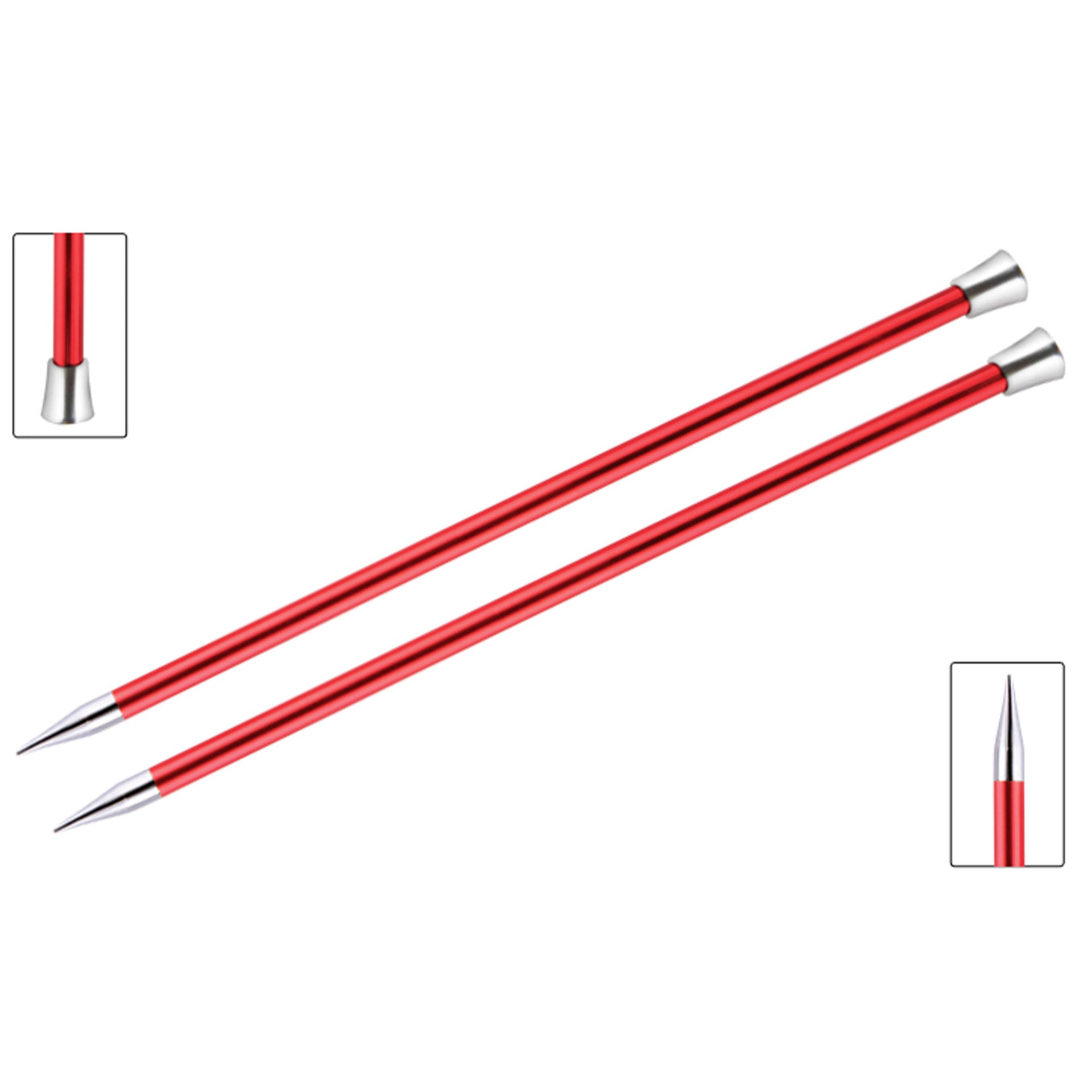 KnitPro Zing Single Pointed Needles - US 13 (9.0mm) - 14" Garnet - Zoom Image
