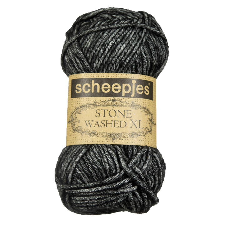 Scheepjes Stone Washed XL Yarn - 843 Black Onyx - Zoom Image