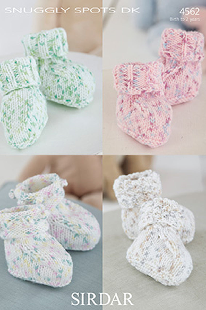 Sirdar Snuggly Baby and Children Patterns - 4562 Bootees in Snuggly Spots DK - PDF Download - Extra Image

