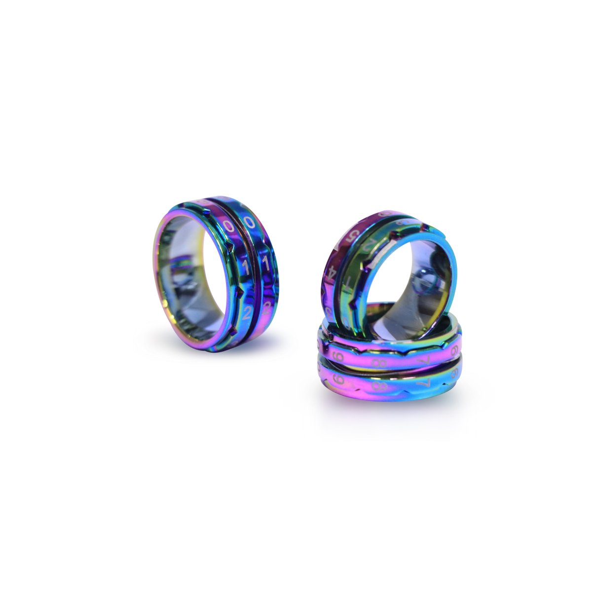 KnitPro Row Counter Ring - Rainbow - Size 9 - Extra Image
