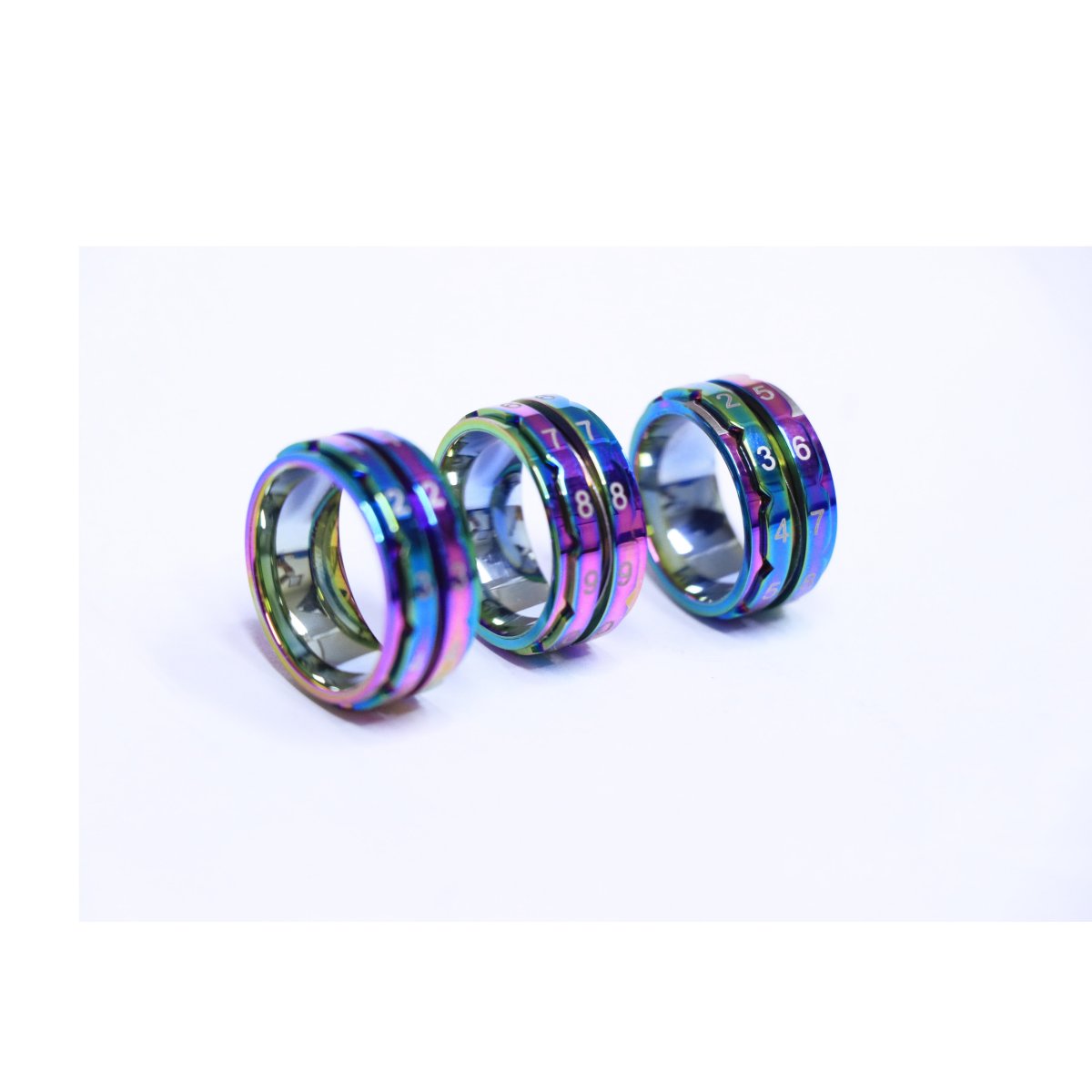 KnitPro Row Counter Ring - Rainbow - Size 11 - Extra Image