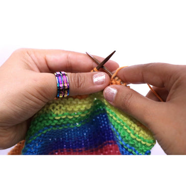 KnitPro Row Counter Ring - Rainbow - Size 11 - Extra Image