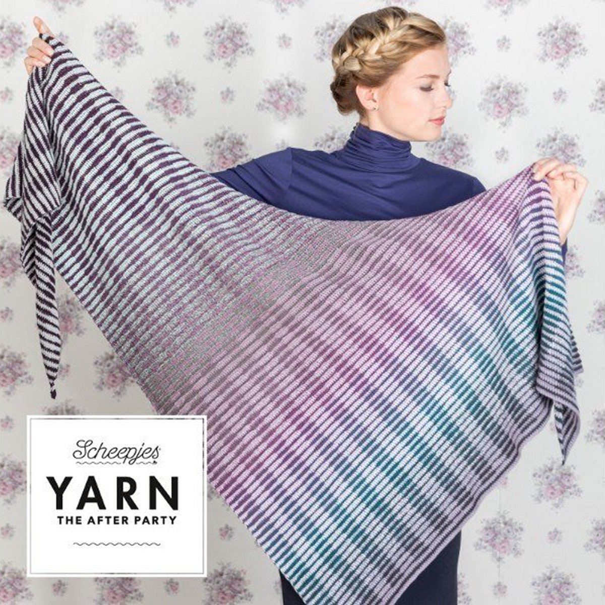 Scheepjes YARN The After Party Patterns - 18 - Crochet Between the Lines Shawl - Extra Image
