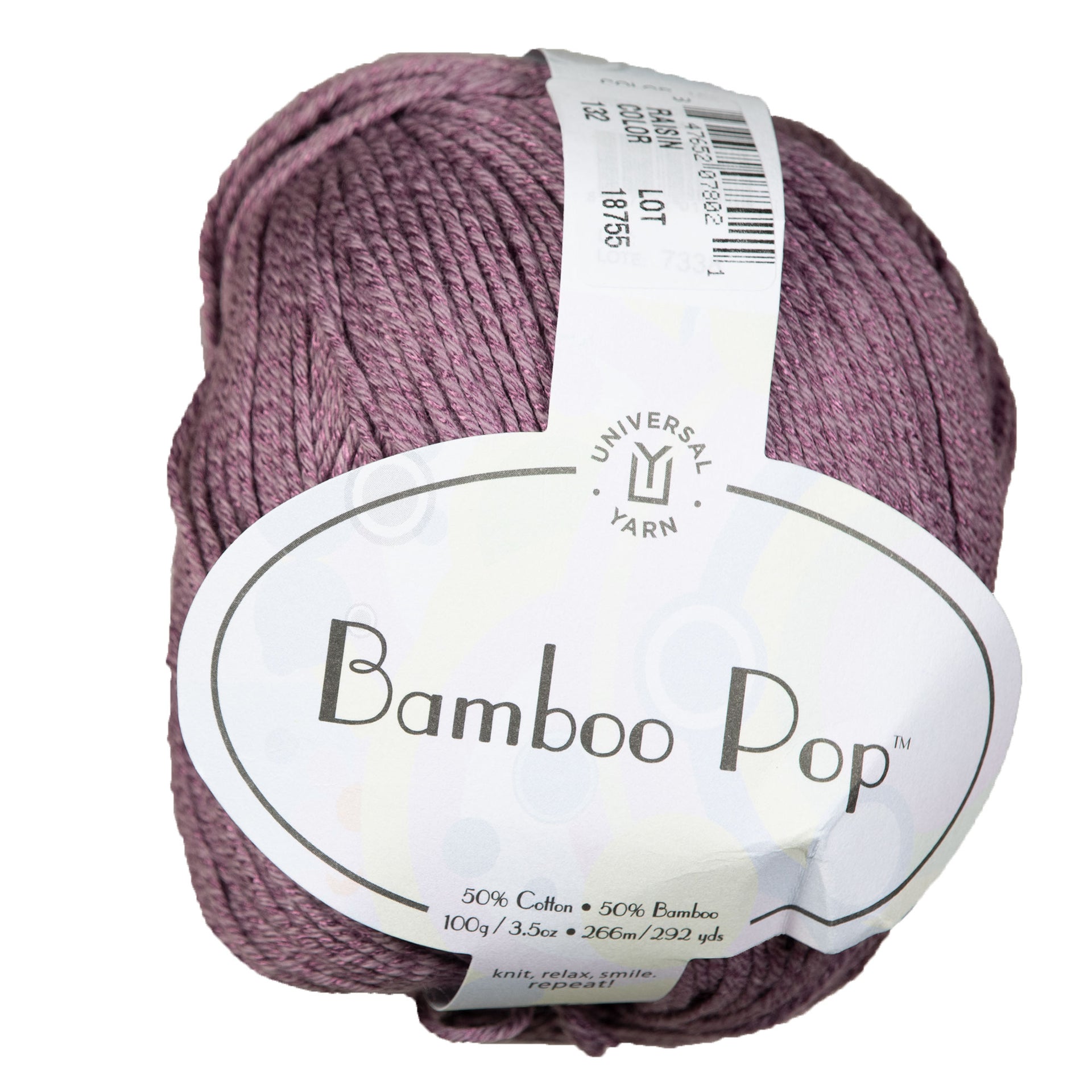 Universal Yarn Bamboo Pop Yarn - 132 Raisin - Zoom Image
