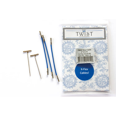 ChiaoGoo TWIST Blue X-Flex Cables Needles - 2" (5 cm) [S] - Zoom Image