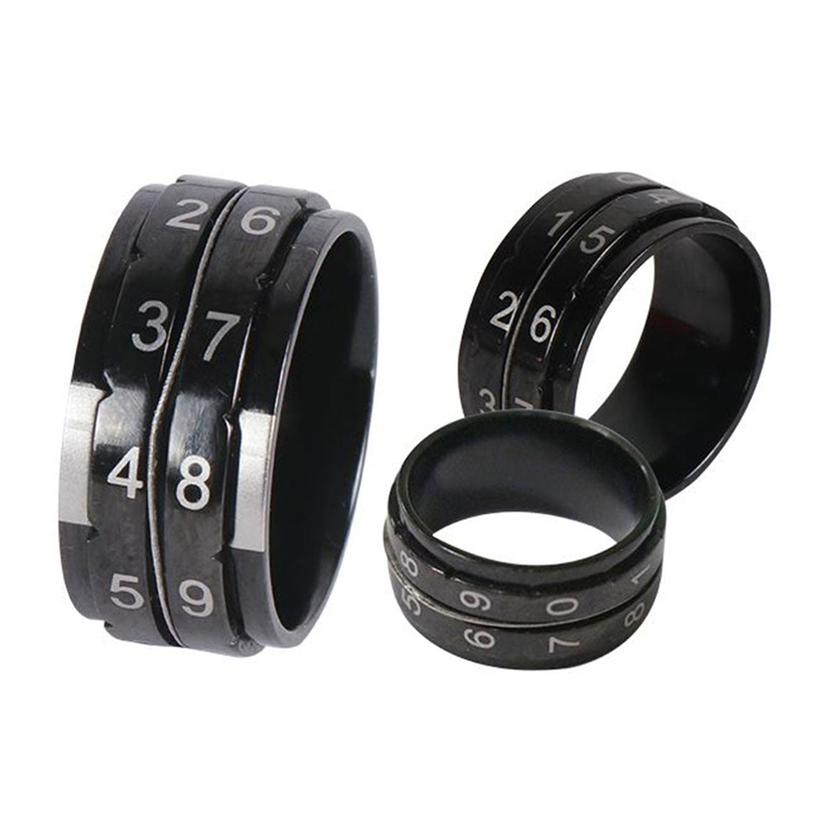 KnitPro Row Counter Ring - Black - Size 12 - Extra Image
