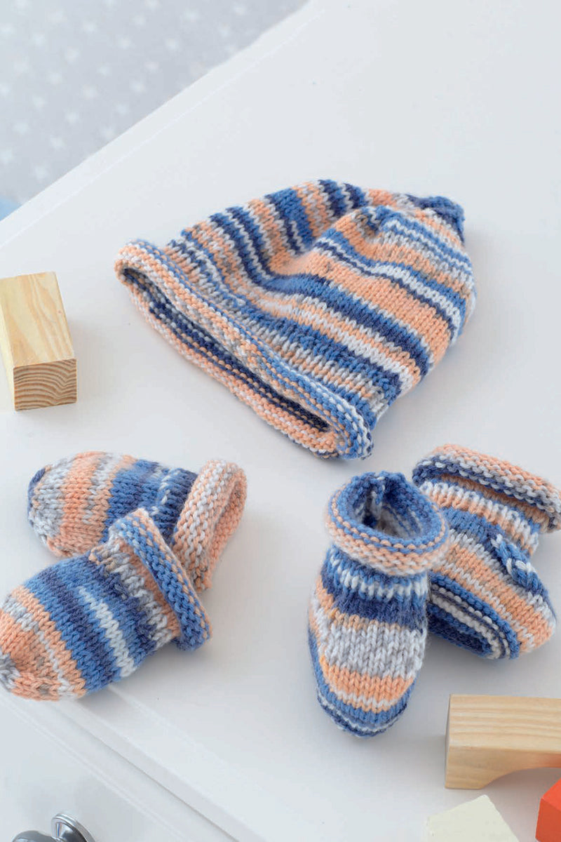 Sirdar Snuggly Baby Crofter DK Patterns - 4798 Blanket, Hat, Booties, & Mittens - PDF Download - Extra Image
