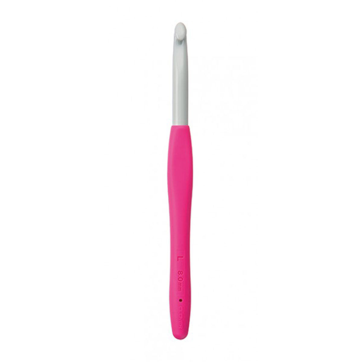 Clover Amour Crochet Hooks- Aluminum Needles - Size L (8.0mm) Hot Pink - Extra Image
