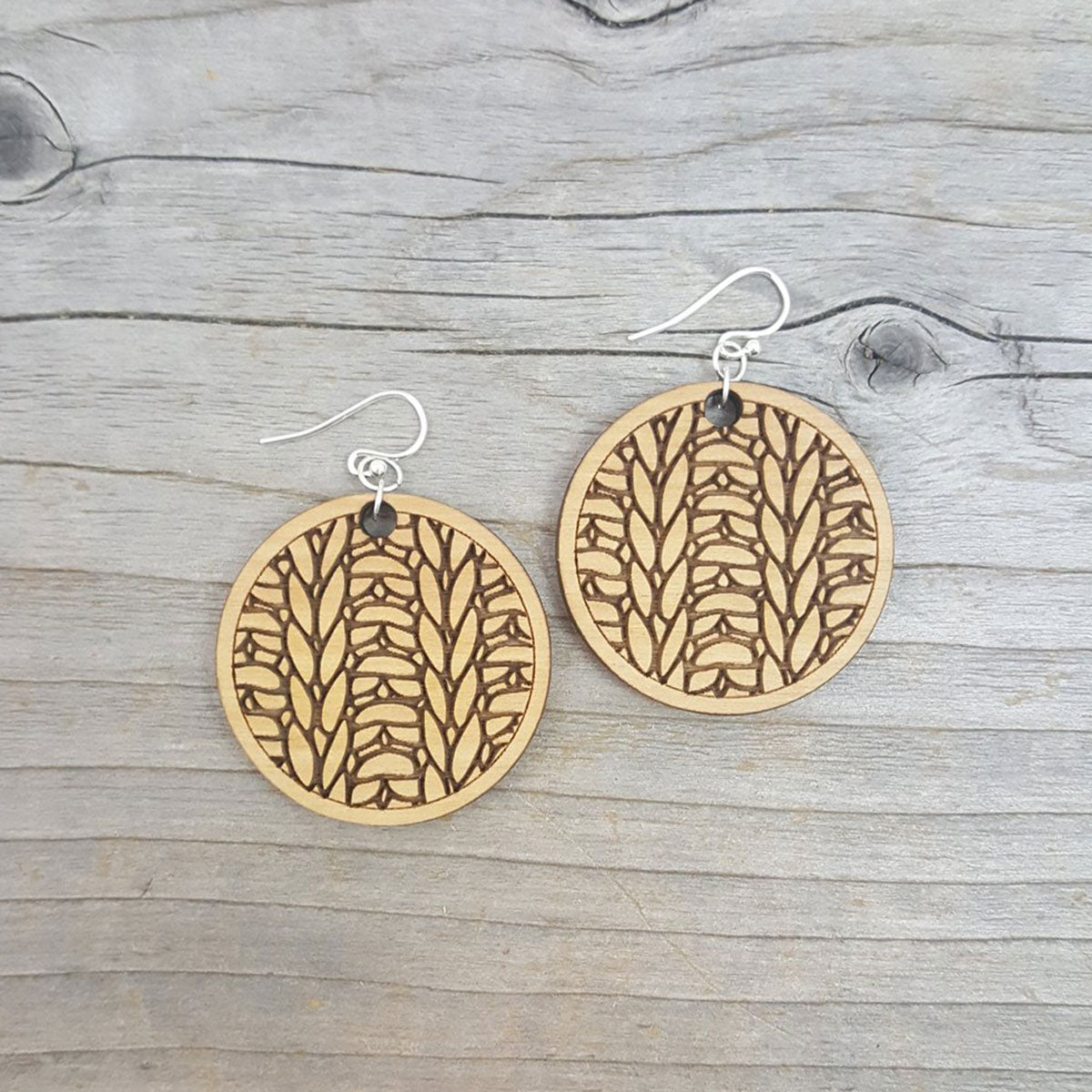Katrinkles Knit Jewelry - Circle Earrings - Extra Image
