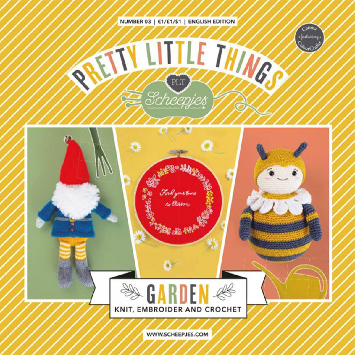 Scheepjes Pretty Little Things Patterns - No 3. Garden (Knit, Embroider, and Crochet) - Extra Image
