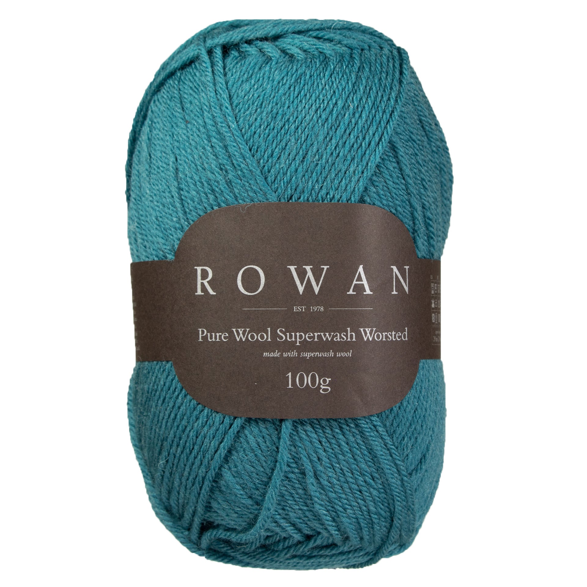 Rowan Pure Wool Superwash Worsted Yarn - 197 Teal - Zoom Image
