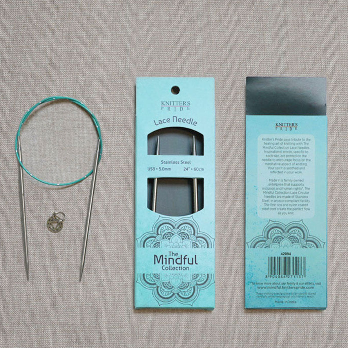 KnitPro Mindful Collection Fixed Circular Needles - 24'' US 11 - Extra Image