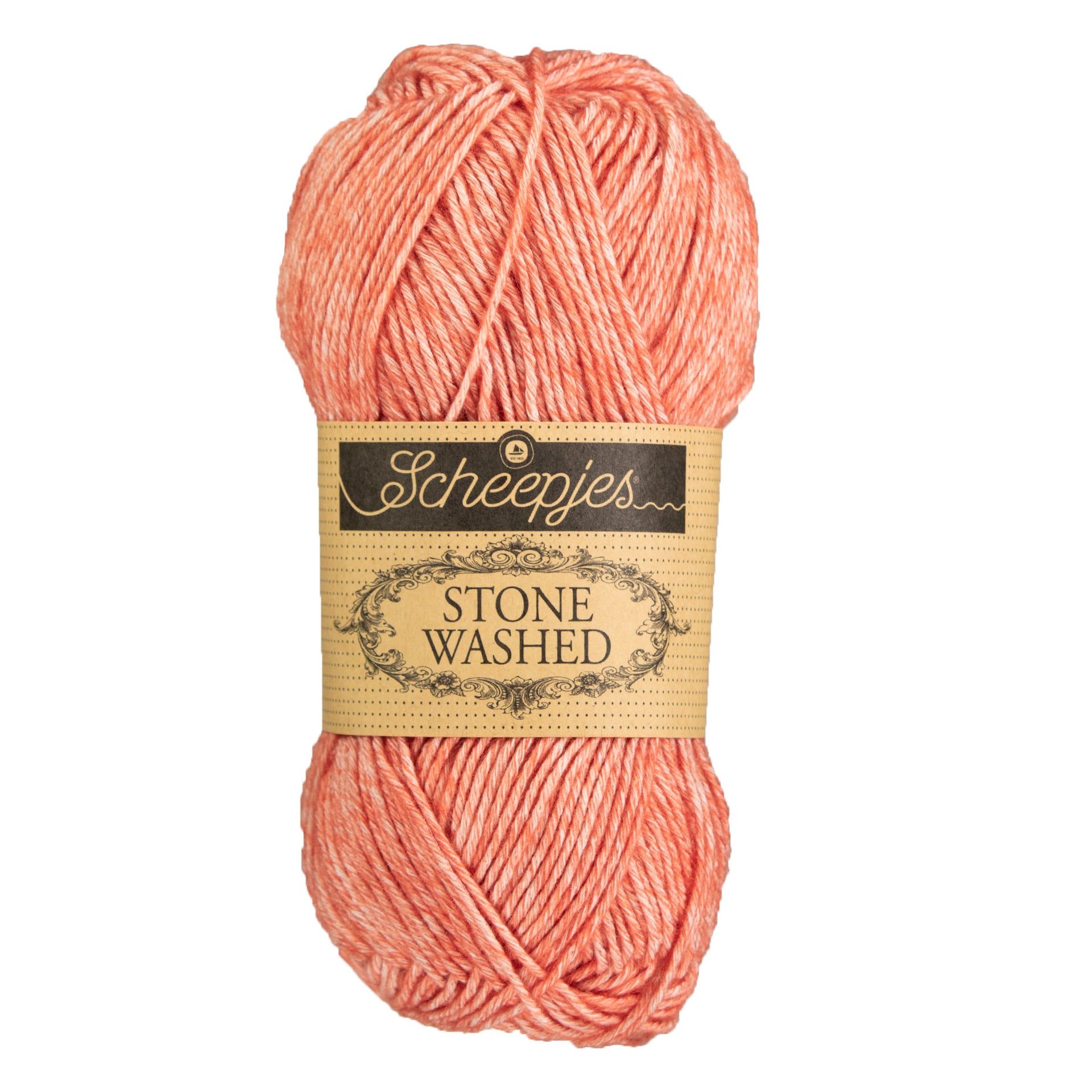 Scheepjes Stone Washed Yarn - 816 Coral - Zoom Image
