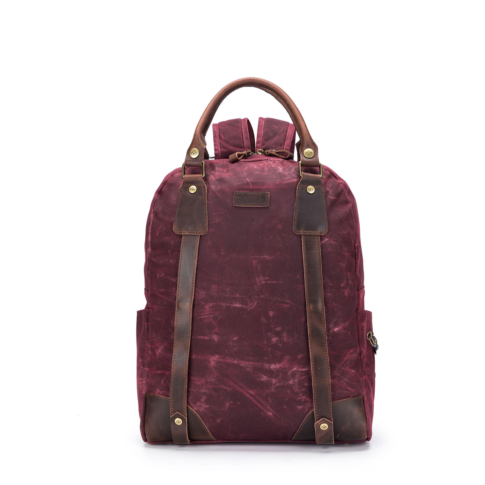 della Q Maker's Canvas Backpack - Red - Zoom Image
