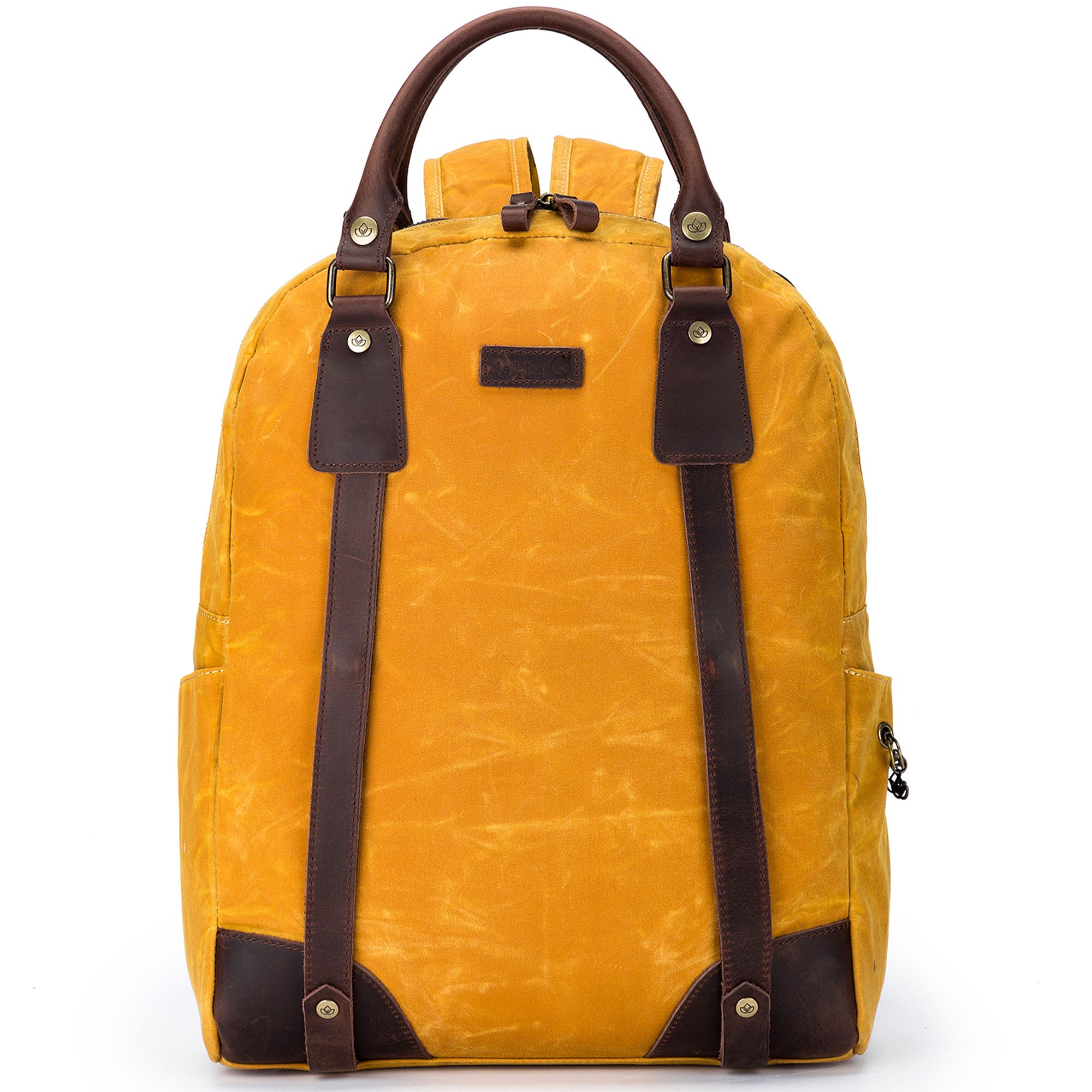 della Q Maker's Canvas Backpack - Mustard - Zoom Image