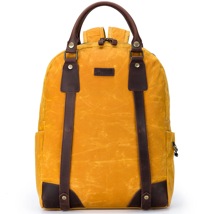 della Q Maker's Canvas Backpack - Mustard - Zoom Image