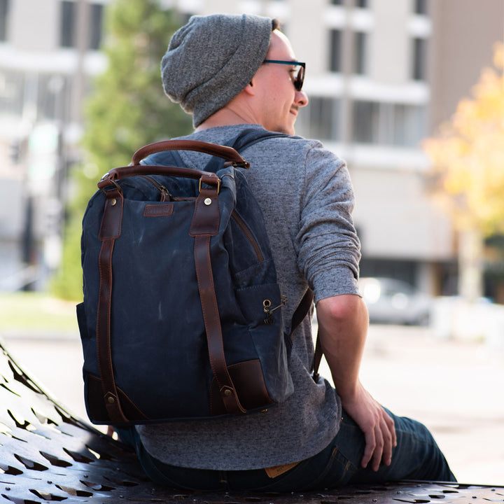 della Q Maker's Canvas Backpack - Mustard - Extra Image