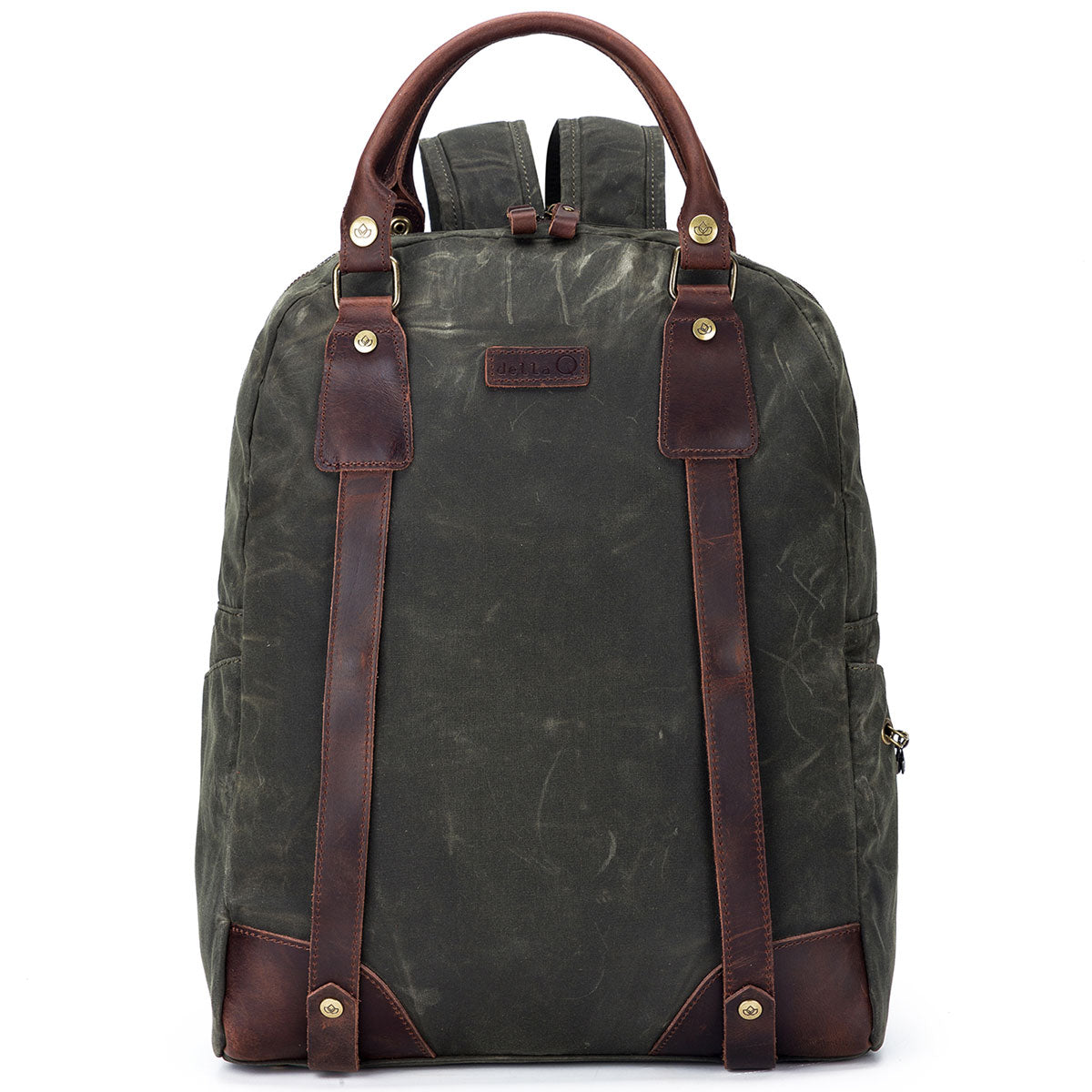della Q Maker's Canvas Backpack - Olive - Extra Image
