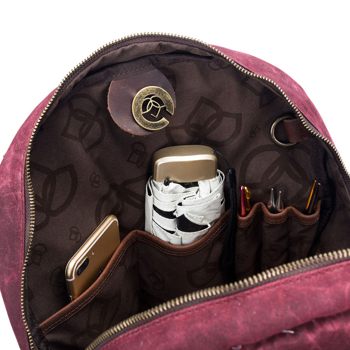 della Q Maker's Canvas Backpack - Blue - Extra Image