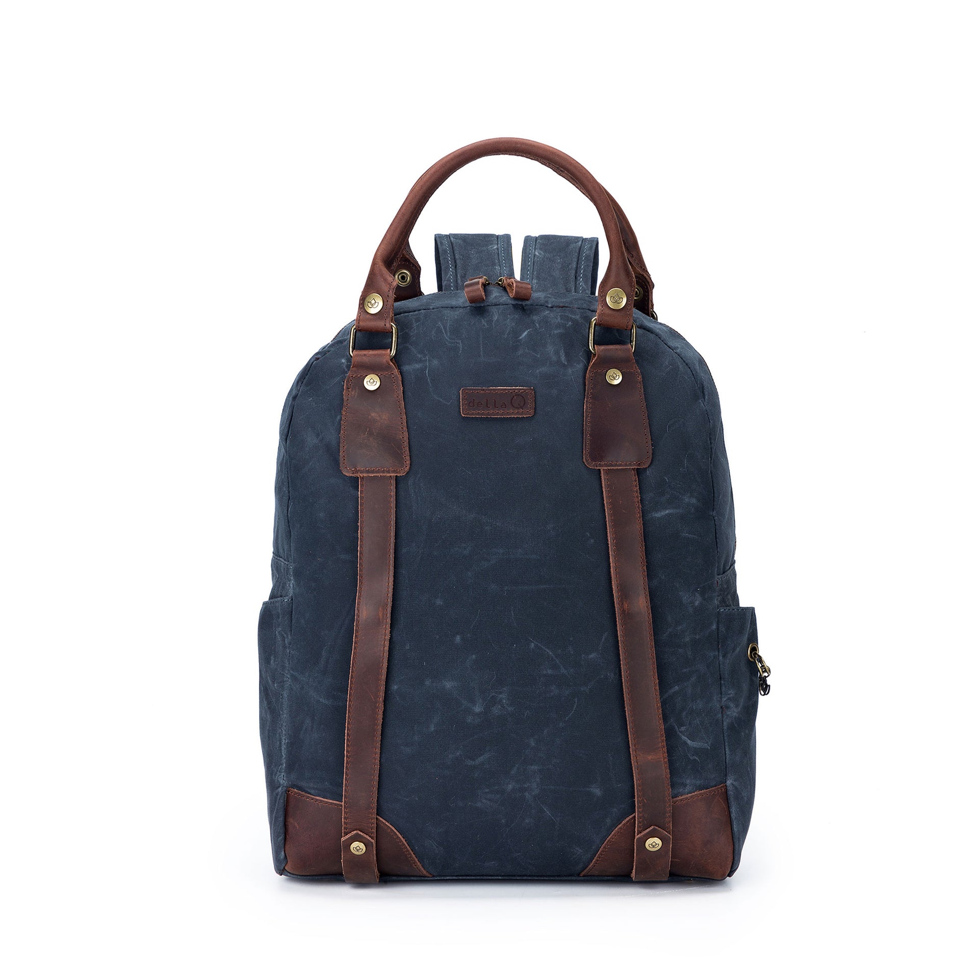 della Q Maker's Canvas Backpack - Blue - Zoom Image
