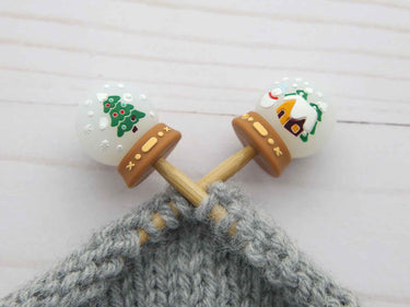 Fox & Pine Stitches Stitch Stoppers/  Point Protector - Snow Globe