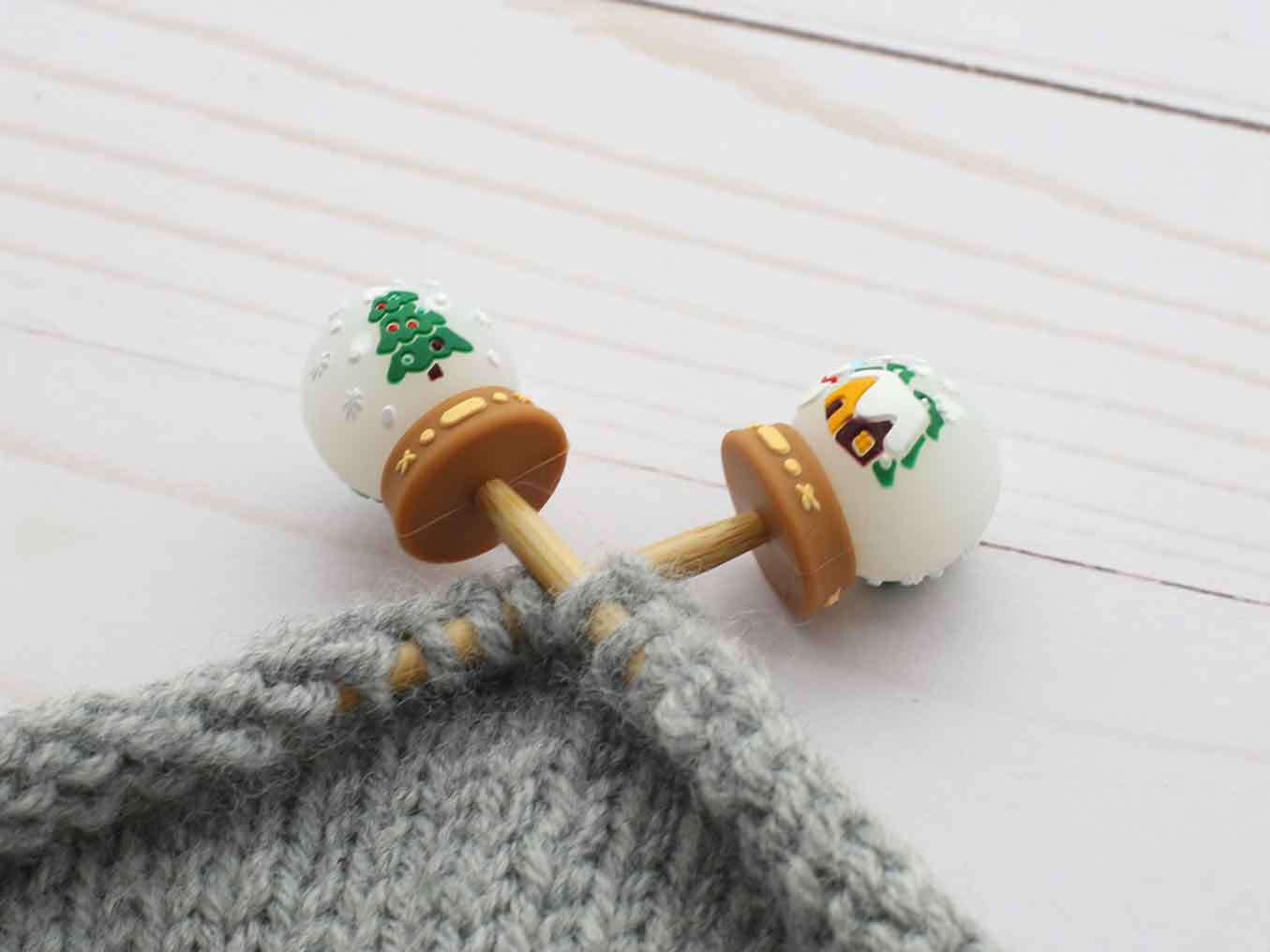 Fox & Pine Stitches Stitch Stoppers/  Point Protector - Snow Globe

