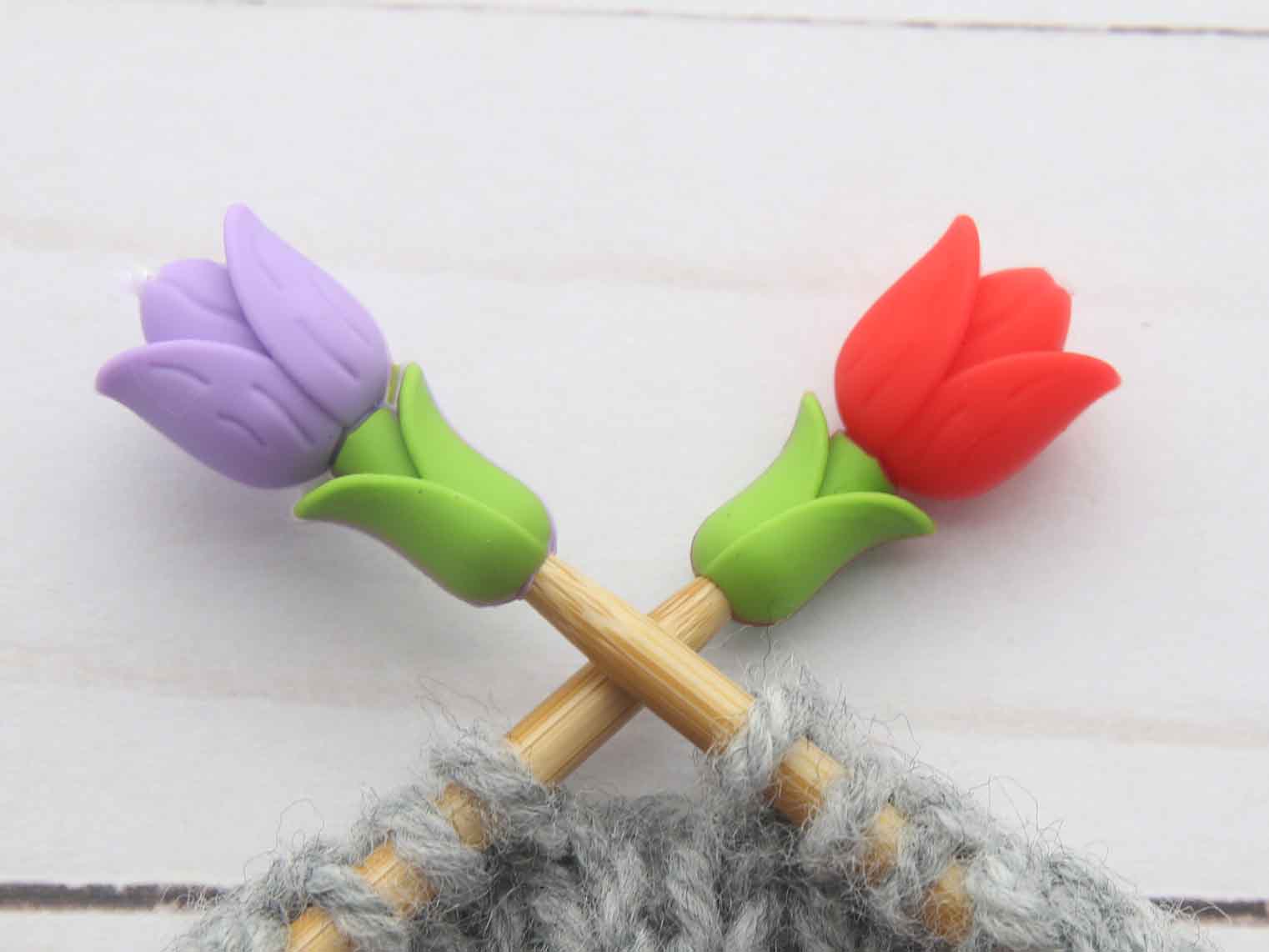 Fox & Pine Stitches Stitch Stoppers/  Point Protector - Colorful Tulips

