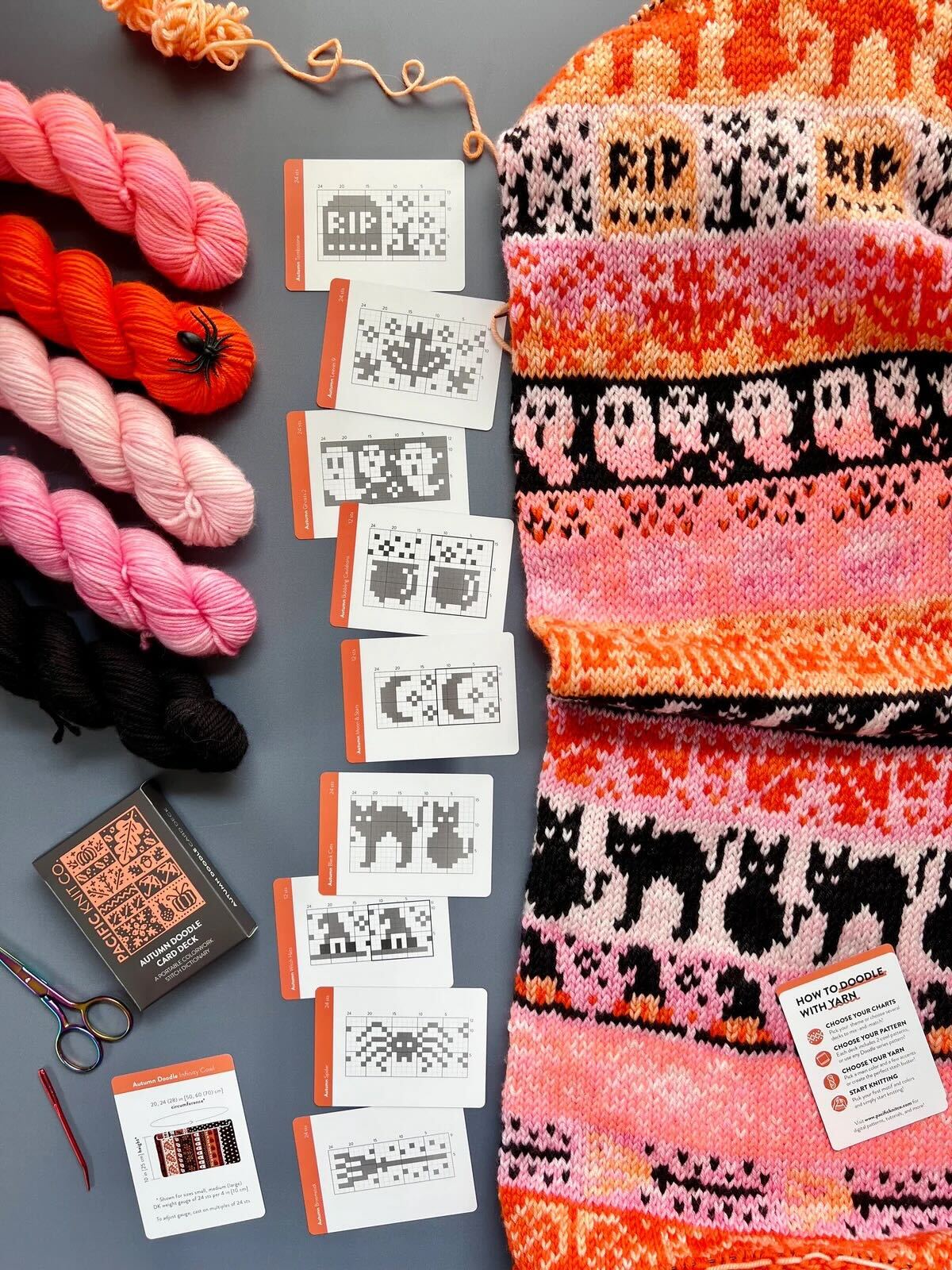 Pacific Knit Co. Autumn Doodle Card Deck
