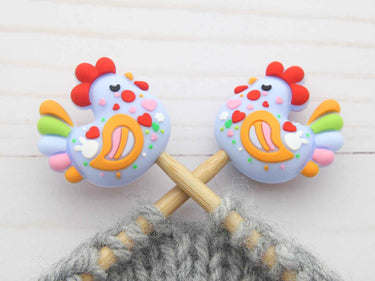Fox & Pine Stitches Stitch Stoppers/  Point Protector - Colorful Chicken