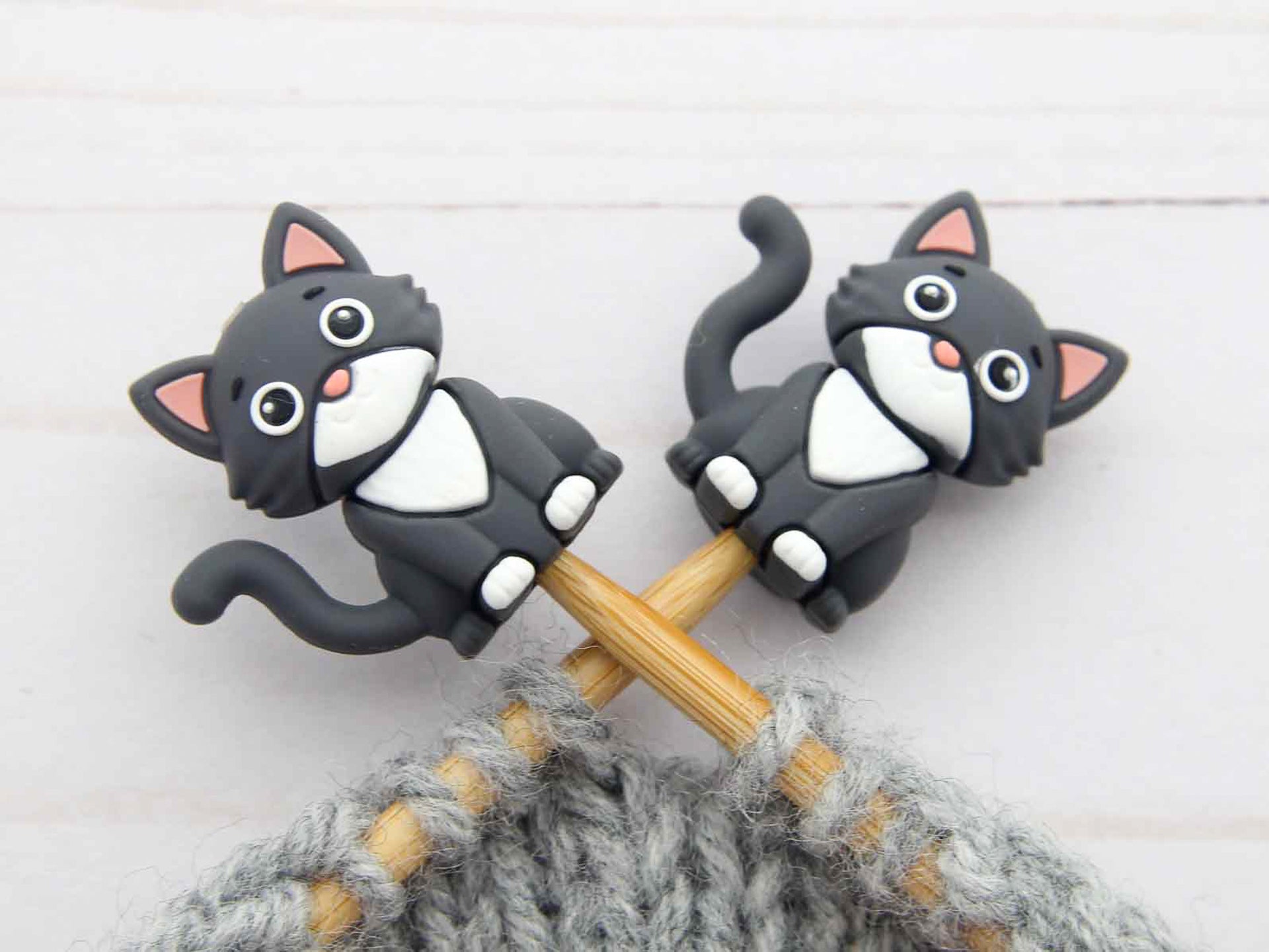 Fox & Pine Stitches Stitch Stoppers/  Point Protector - Kitty Cat
