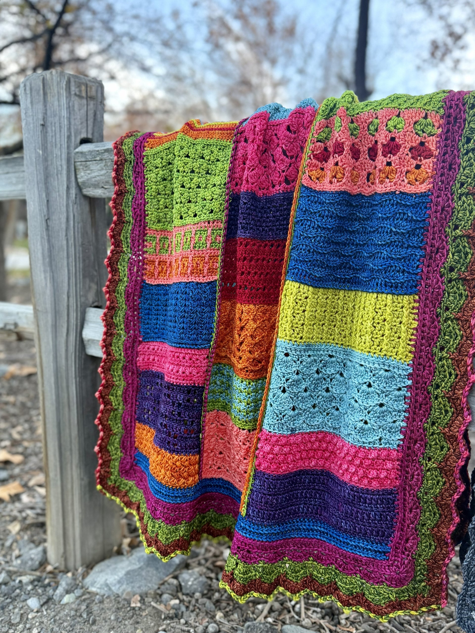 Jimmy Beans Wool 2026 Blanket Club Kits - Madelinetosh Tosh Blanket - Technicolor
