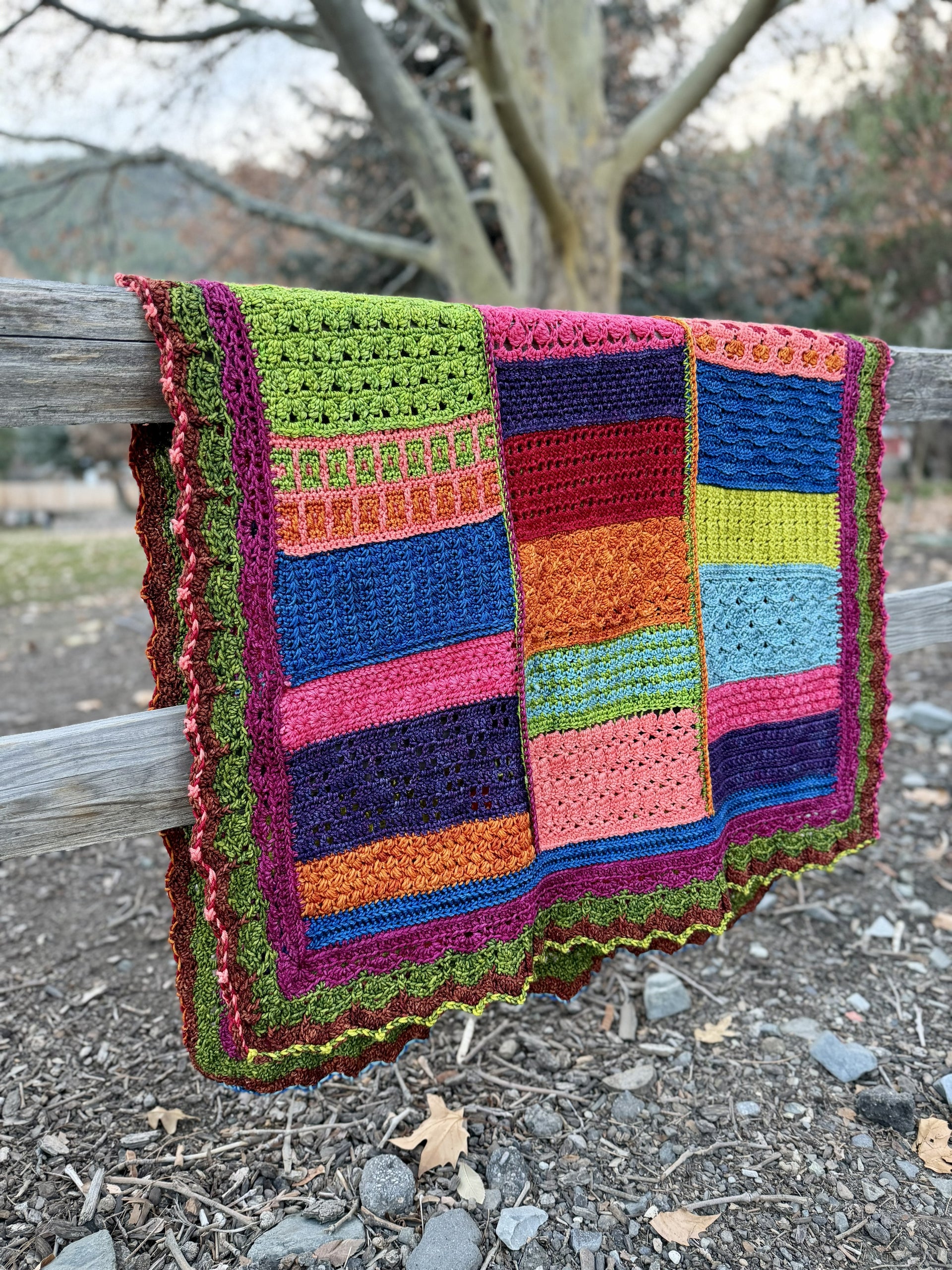 Jimmy Beans Wool 2026 Blanket Club Kits - Madelinetosh Tosh Blanket - Technicolor
