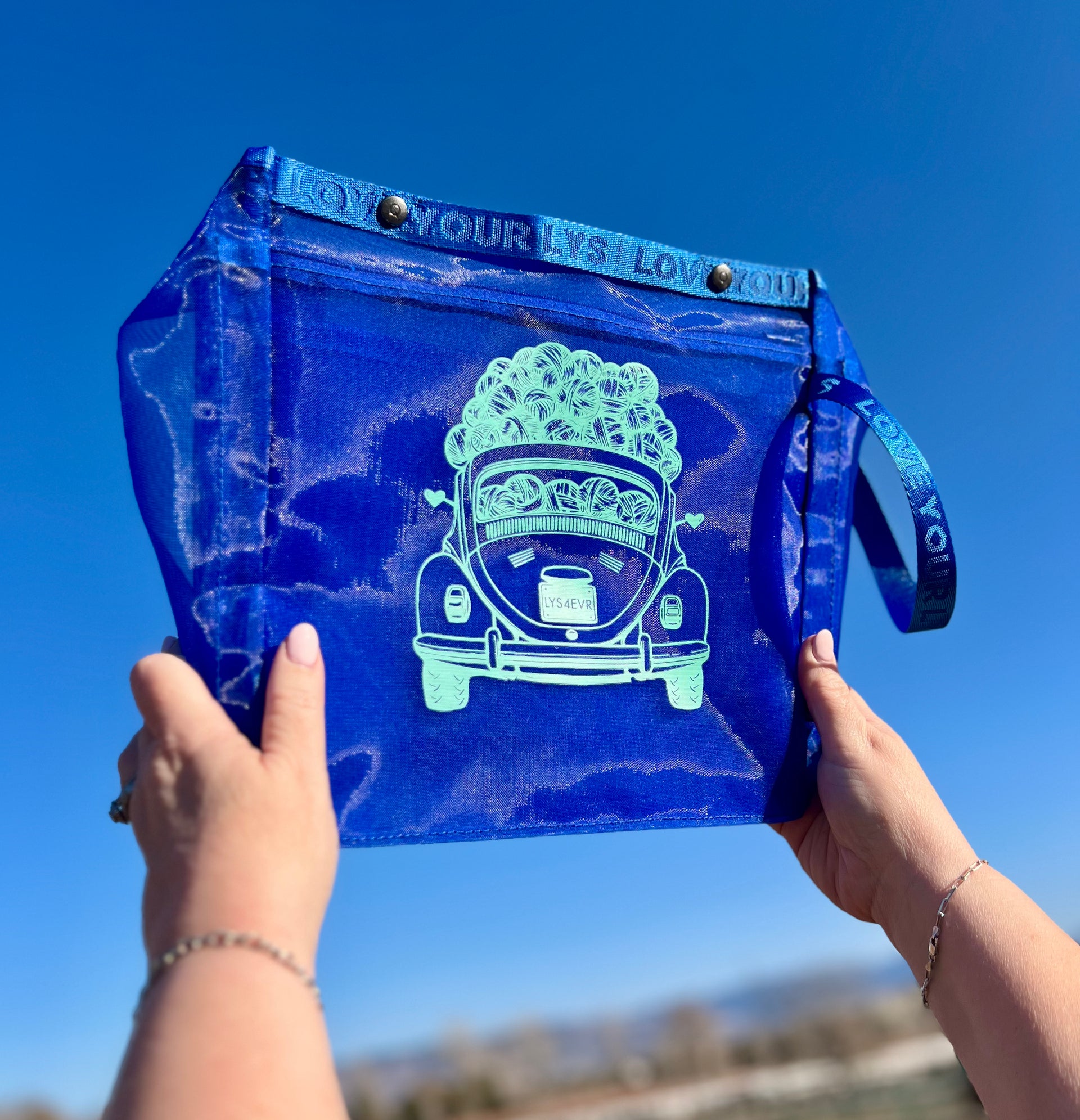 della Q Oh Snap Sacks - LYS - Blue - Large Square
