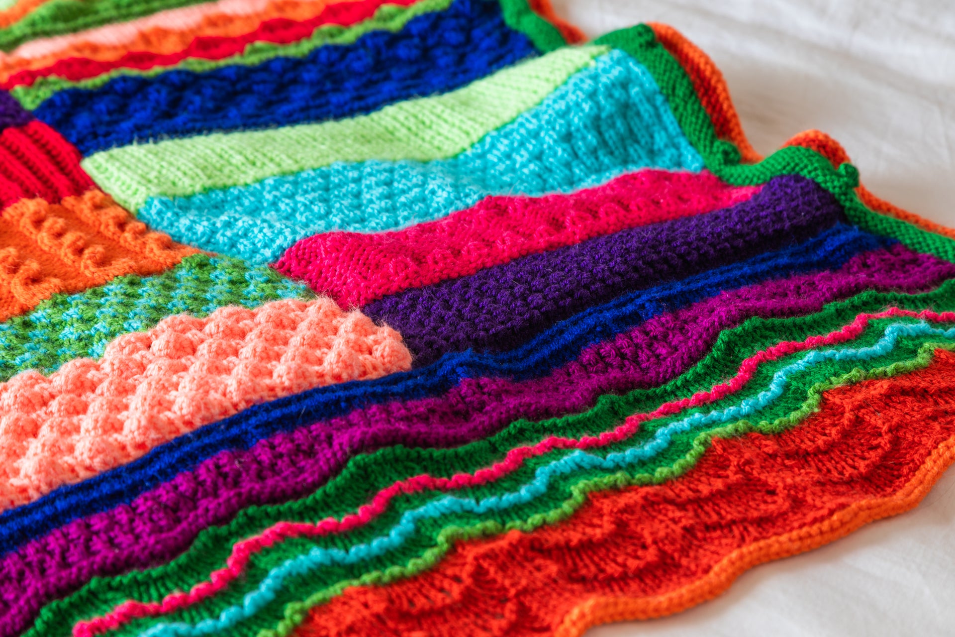 Jimmy Beans Wool 2026 Blanket Club Kits - Knit Picks Brava - Technicolor
