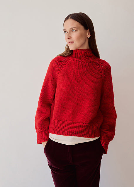 Lana Grossa Classici 27 Patterns - 40 Stand-Up Collar Pullover - PDF Download