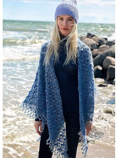 Lana Grossa Nordic Knits 3 Patterns - 08 Crochet Shawl - PDF Download
