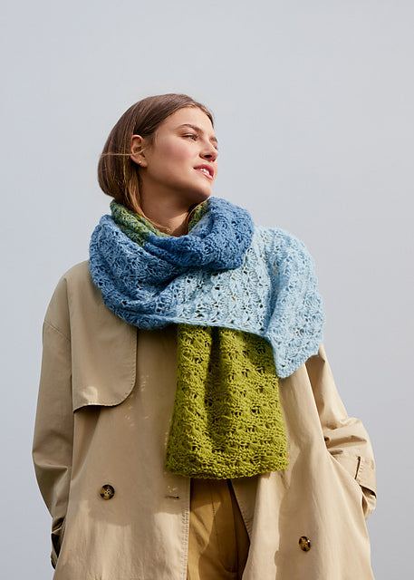 Lana Grossa Tucher & Co 8 Patterns - 04 Lacework Scarf - PDF Download
