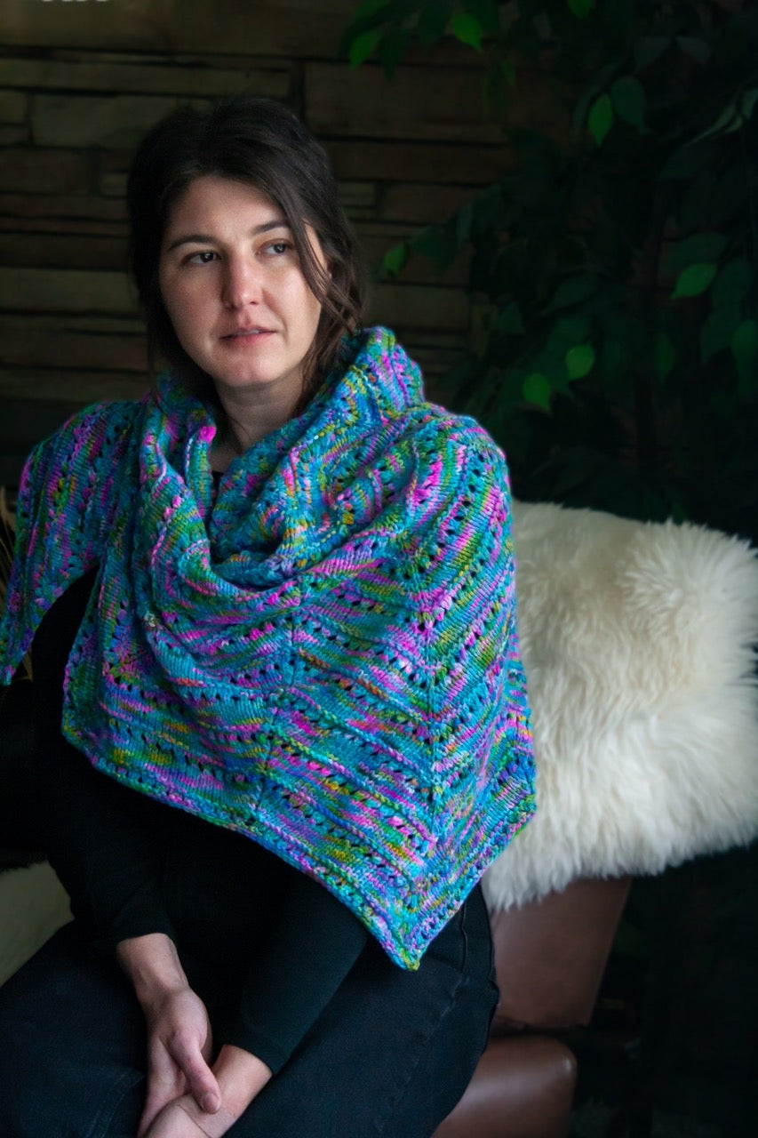 Madelinetosh Tosh Patterns - Lady Bird Shawl - PDF Download
