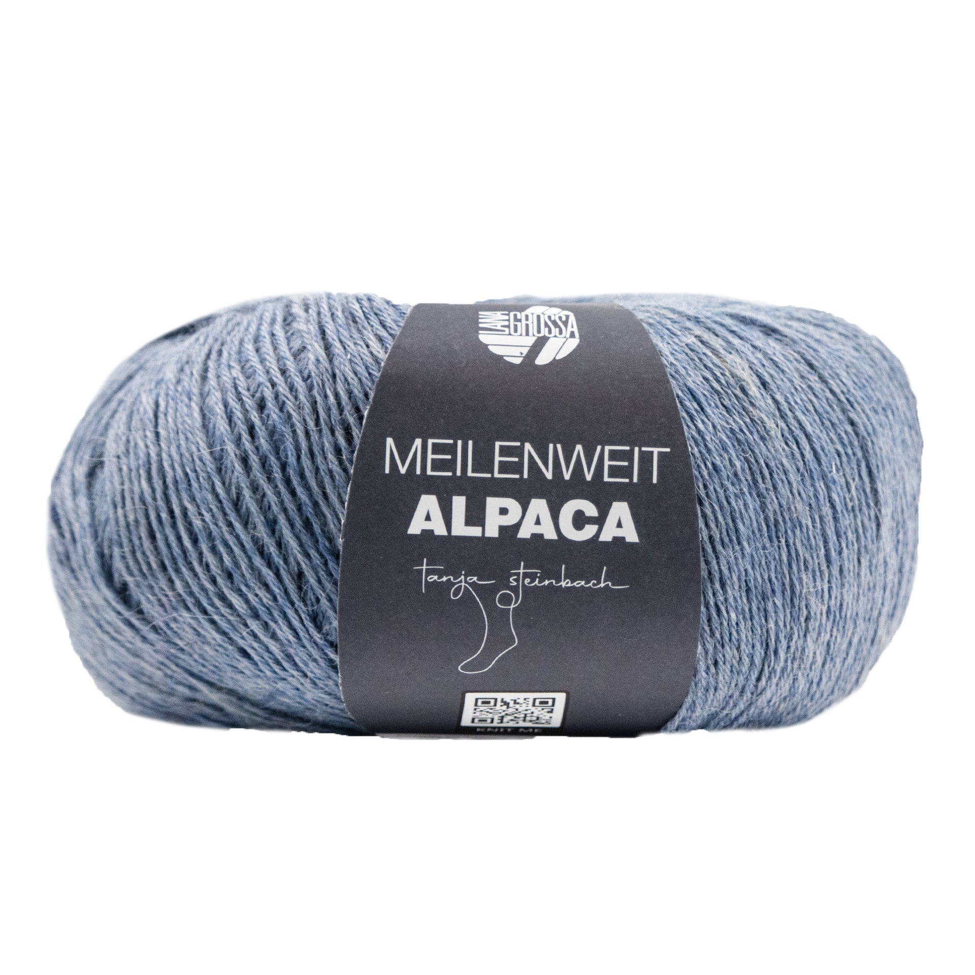 Lana Grossa Meilenweit Alpaca Yarn - 2011 Grey Blue
