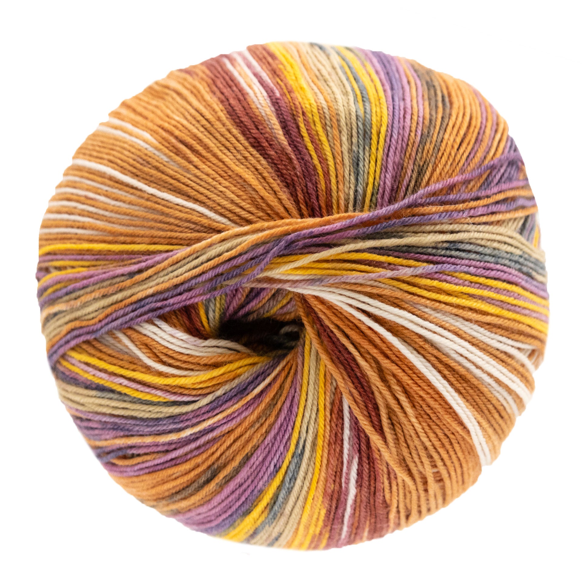 Lana Grossa Meilenweit 100 Seta Fiore Yarn - 3370 Old Pink/Grey/Yellow/Beige/Caramel/Brown/White
