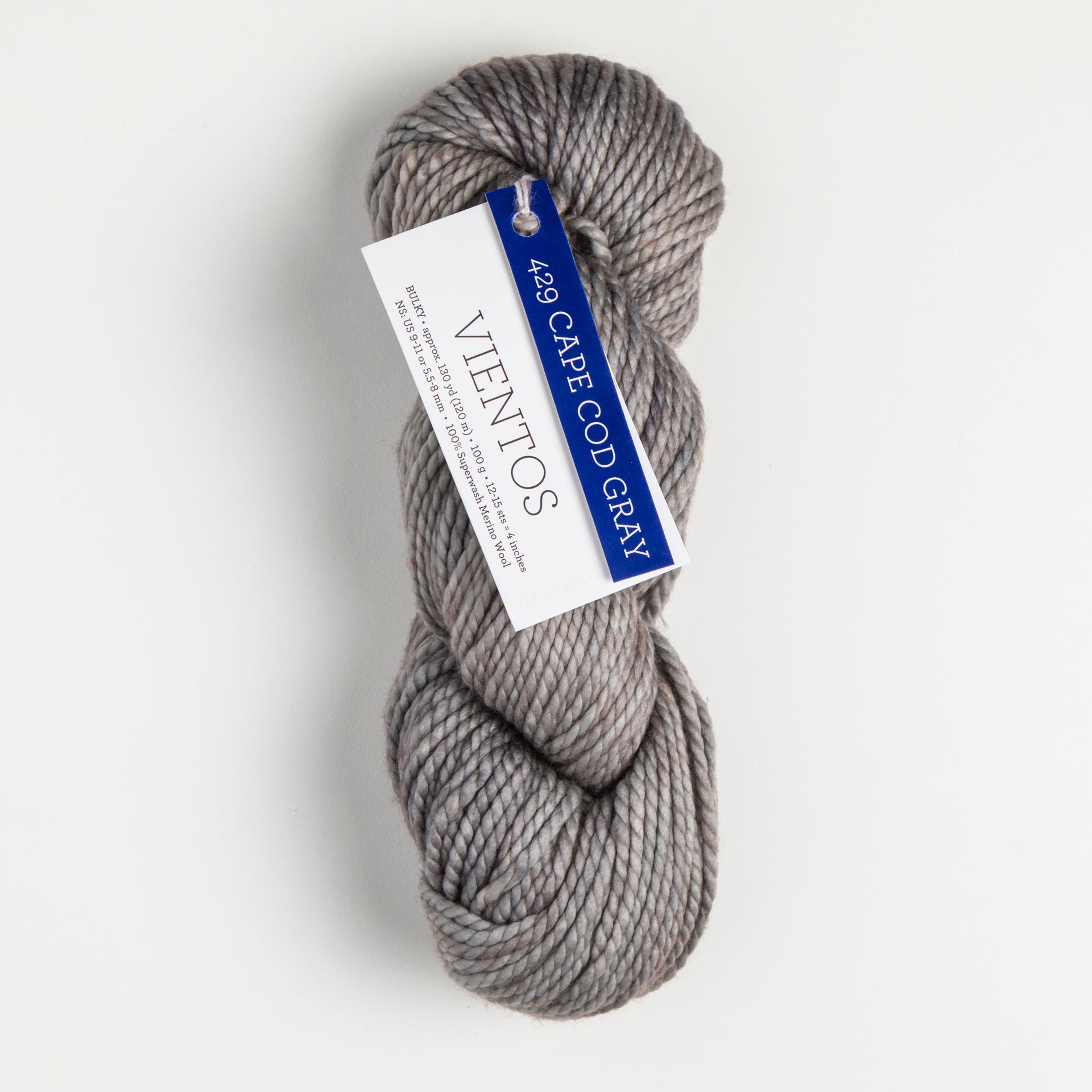Malabrigo Vientos Yarn - 429 Cape Cod Grey
