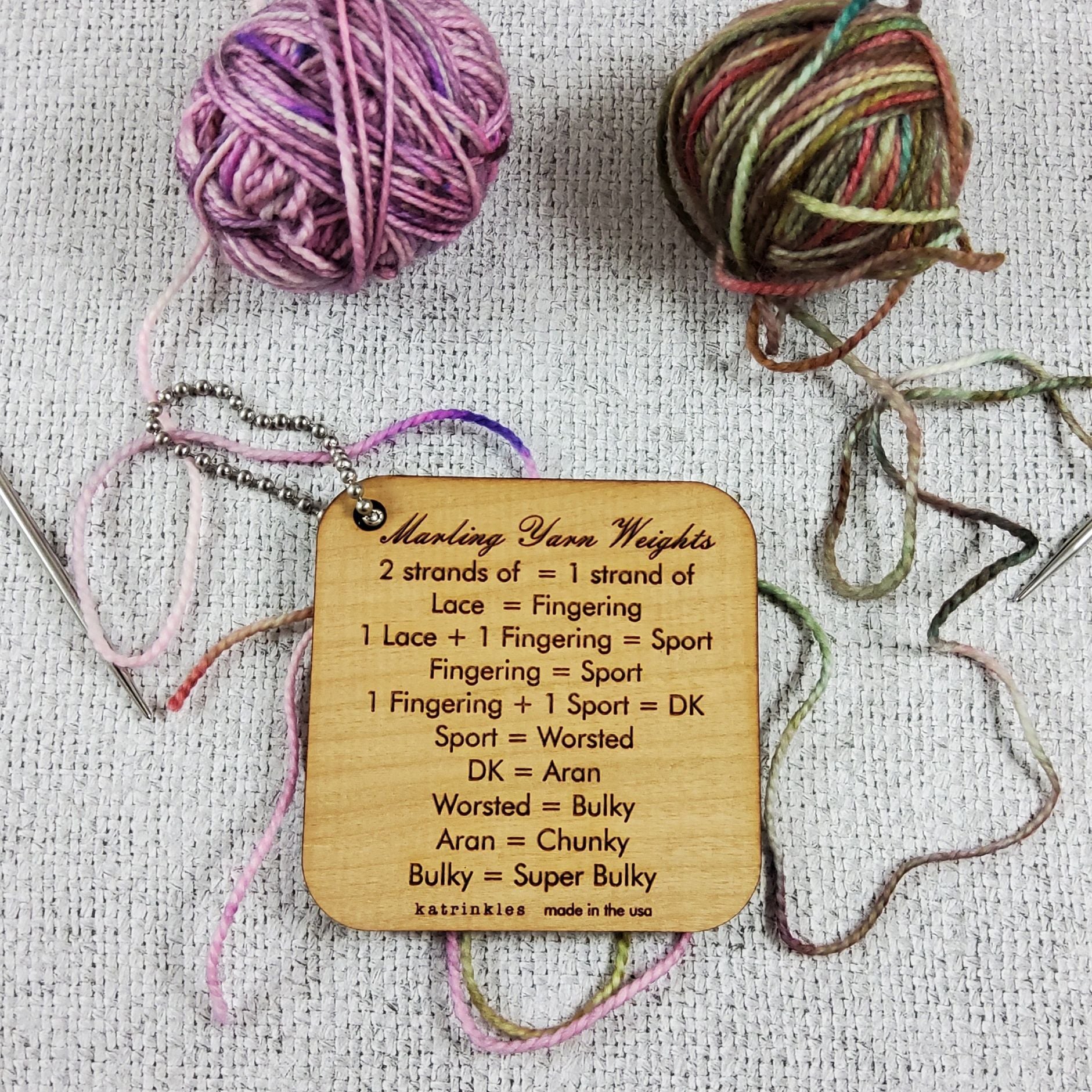 Katrinkles Mini Tools - Marling Yarn Weights Mini Tool
