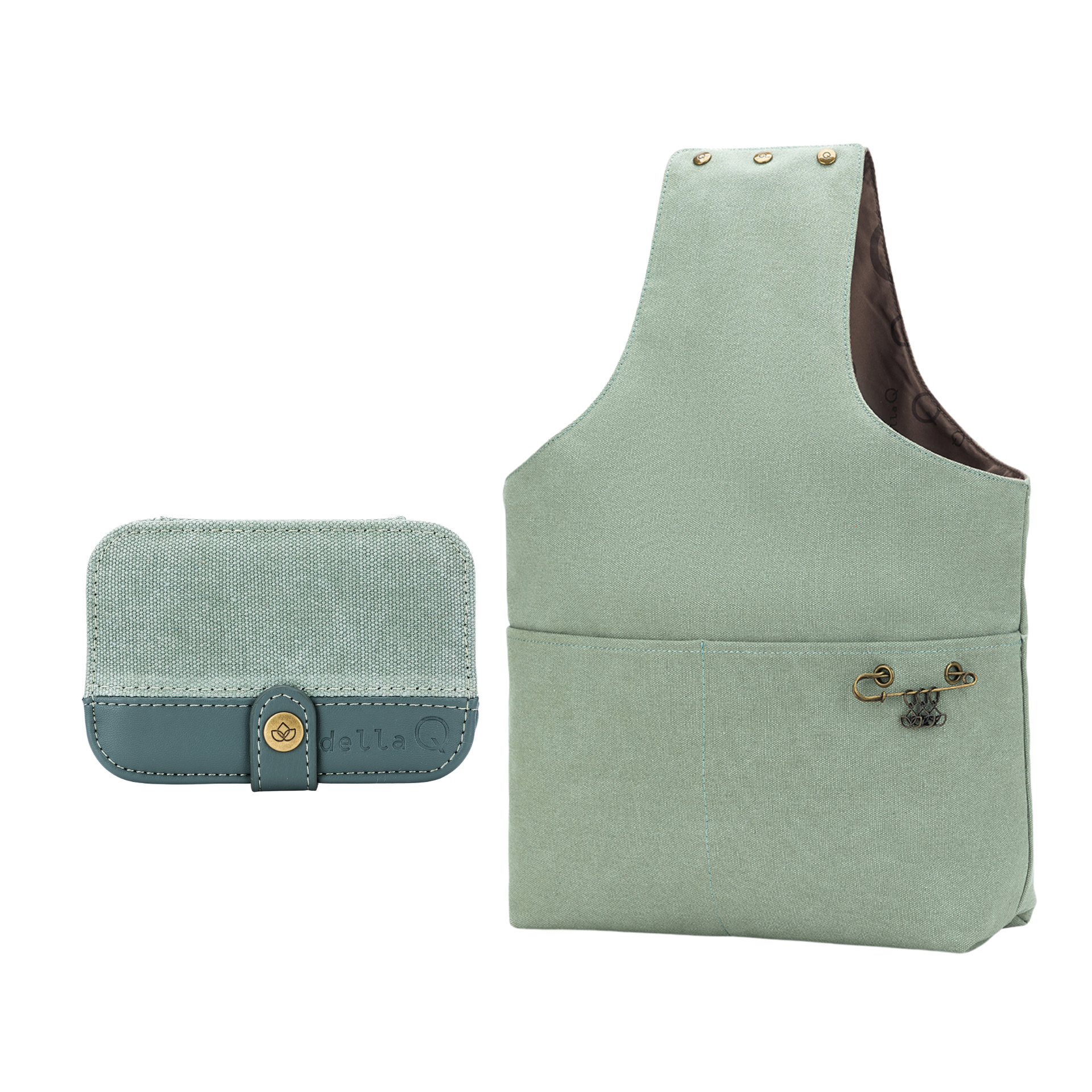 della Q Nora Bucket Bag + Buddy Case Bundle - Sage
