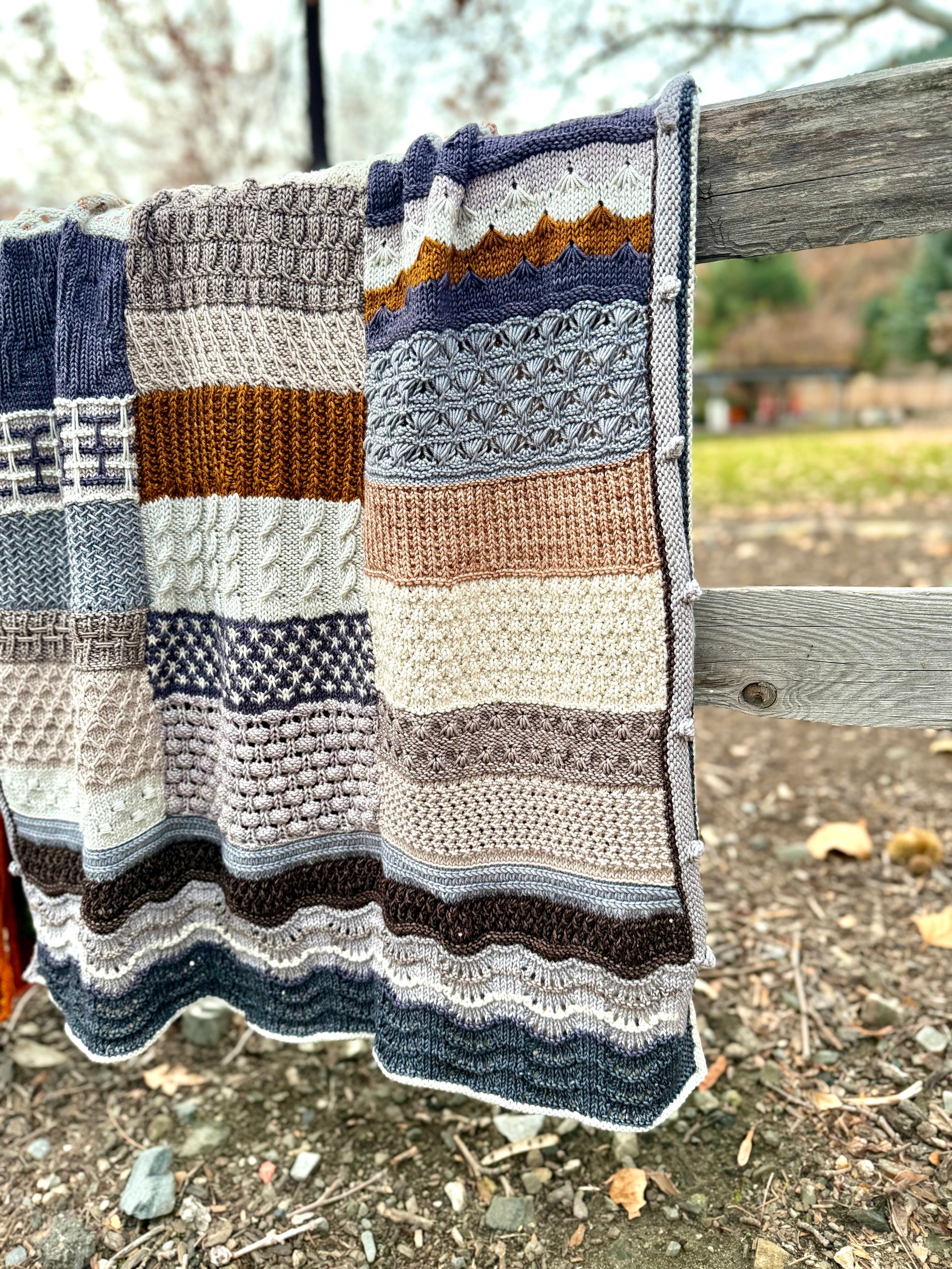 Jimmy Beans Wool 2026 Blanket Club Kits - Madelinetosh Tosh Blanket - Sepia
