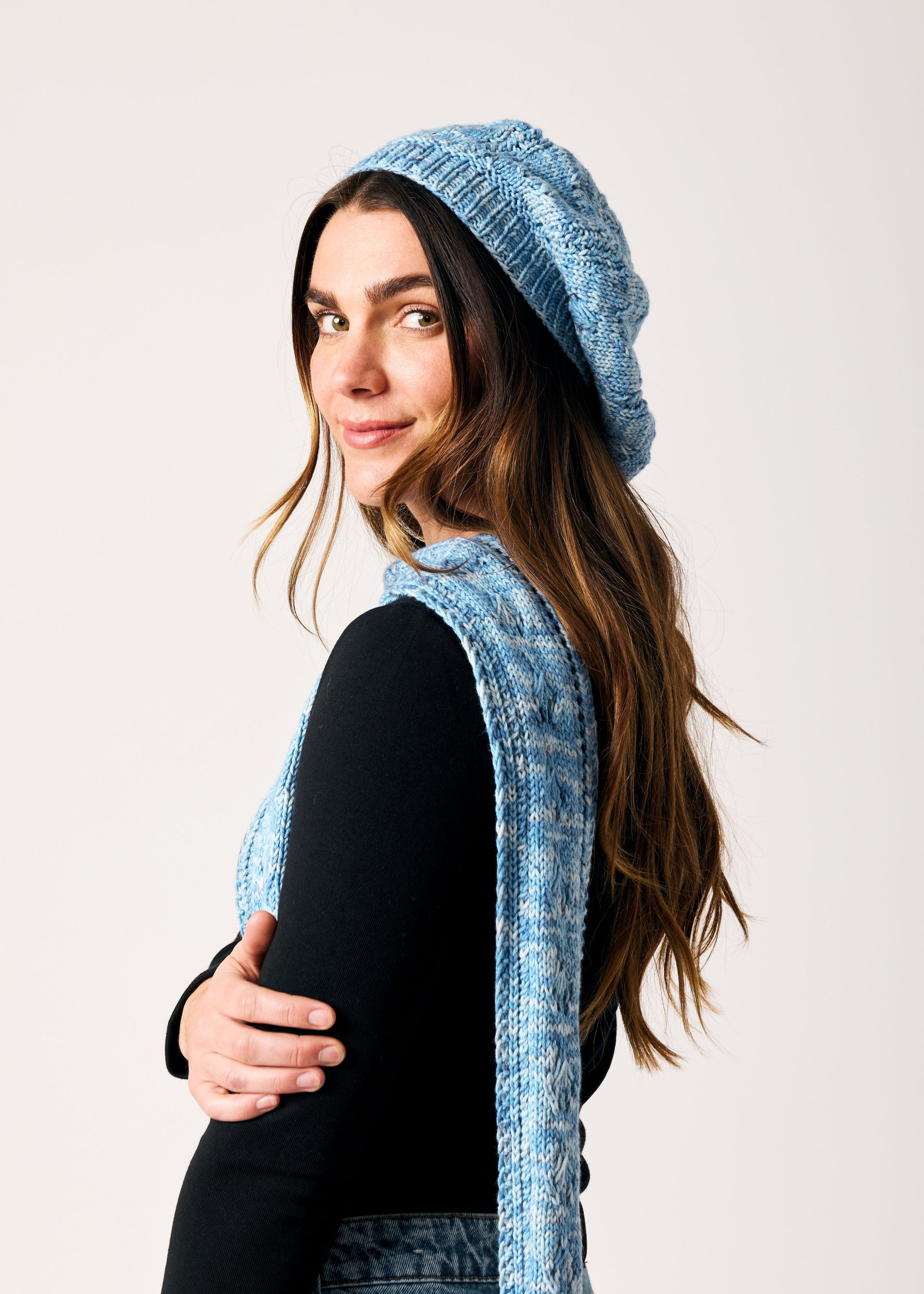 Madelinetosh Tosh Patterns - Saltwater Cure Beret and Scarf - PDF Download
