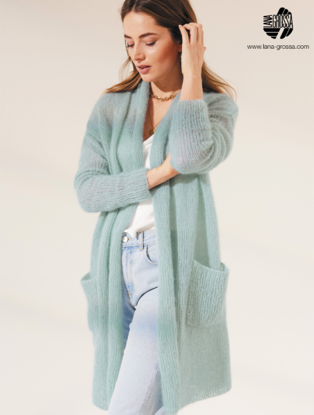 Lana Grossa Journal 63 Patterns - 22 Coat w/ Pockets - PDF Download
