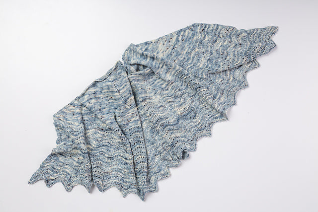 Madelinetosh Tosh Patterns - Dear Denim Shawl - PDF Download

