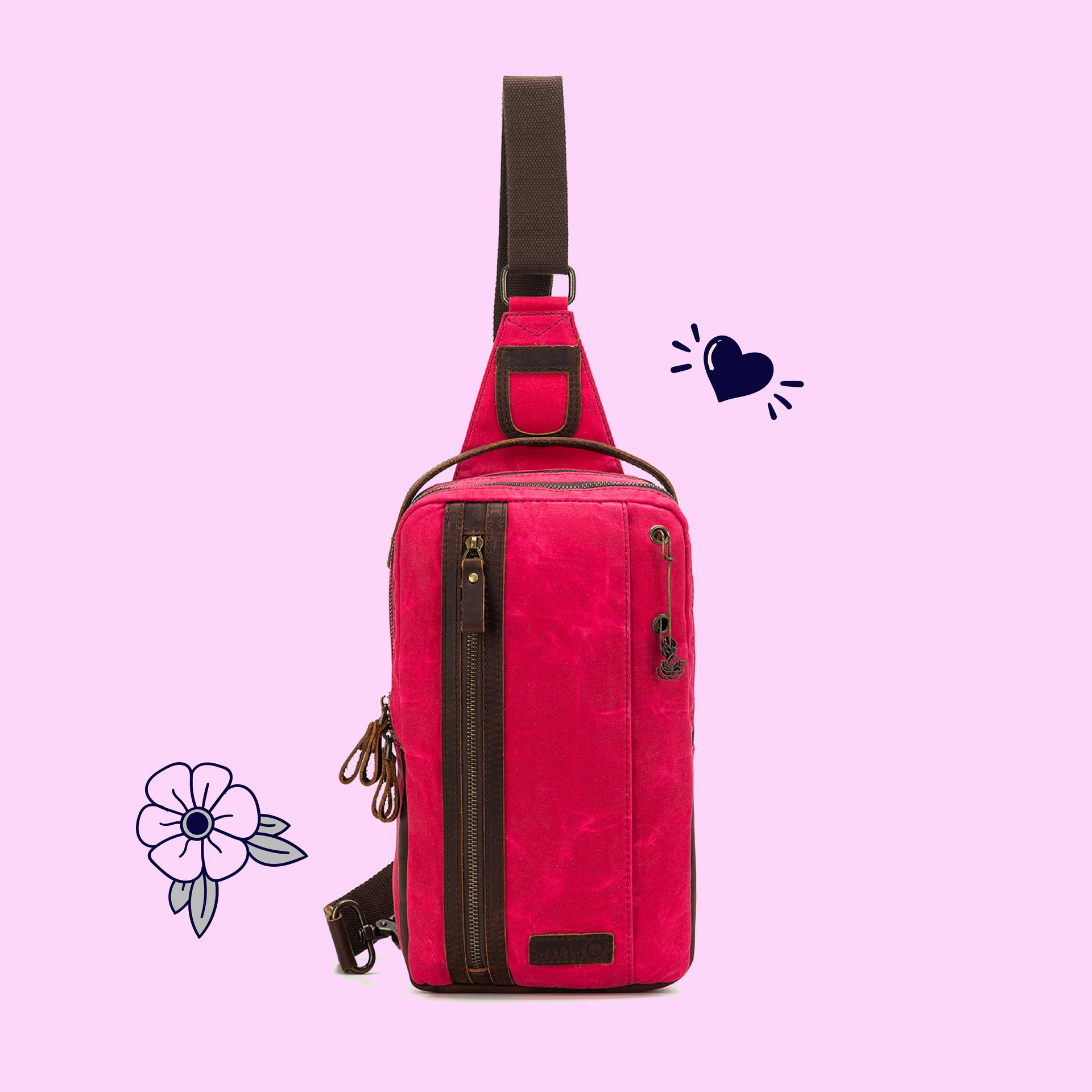 della Q Maker's Mini Messenger - Vivid Rose
