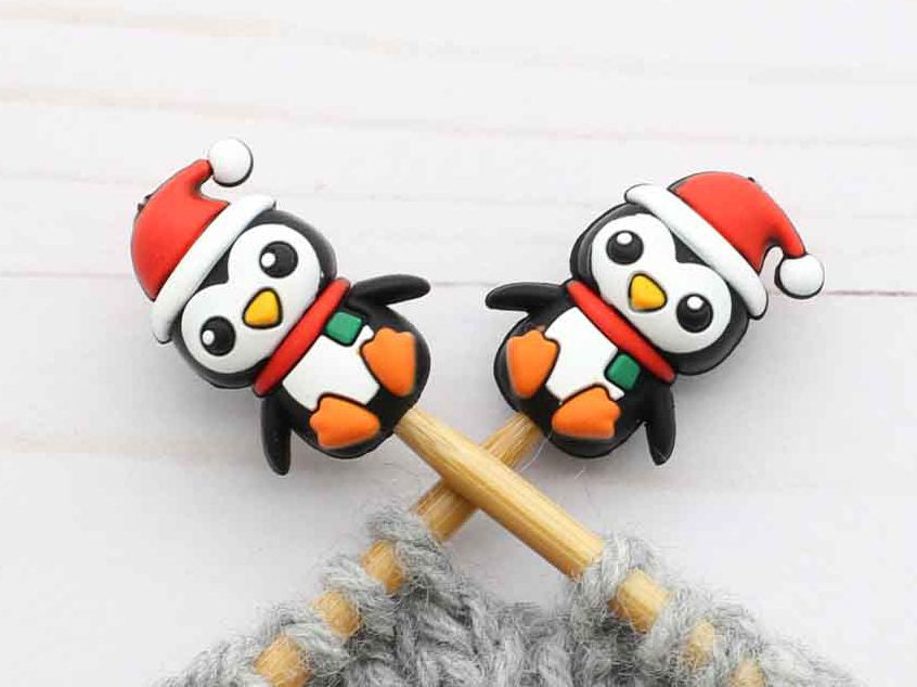 Fox & Pine Stitches Stitch Stoppers/ Point Protector - Christmas Penguin
